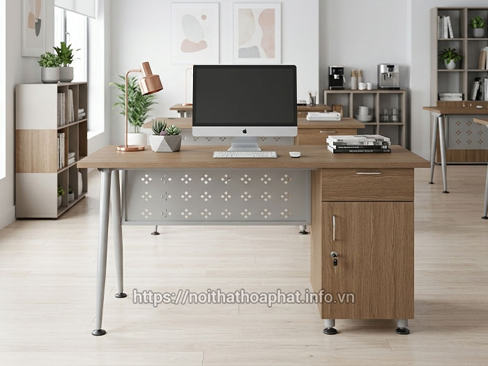 Bàn làm việc 1m4 nhân viên Hòa Phát