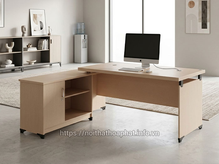 bàn làm việc trưởng phòng chữ L Hòa Phát