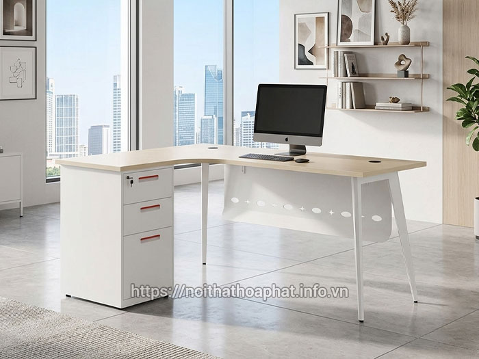 bàn làm việc trưởng phòng chữ L Hòa Phát