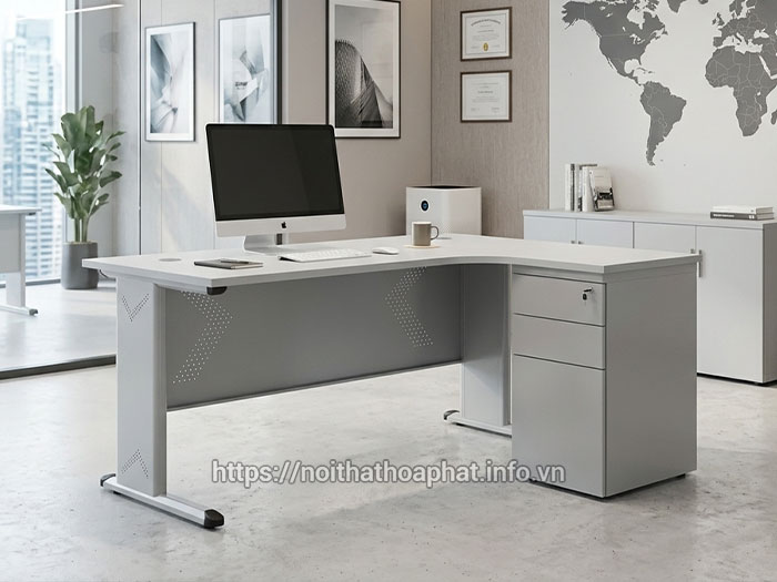 bàn làm việc trưởng phòng chữ L Hòa Phát