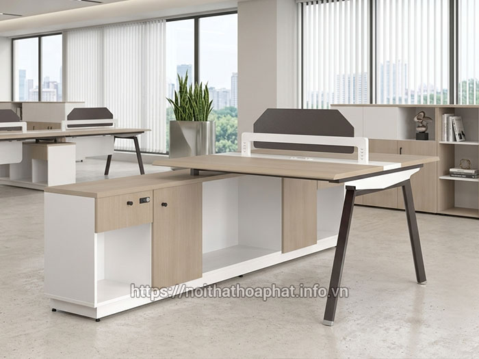 Cụm bàn làm việc có tủ tài liệu