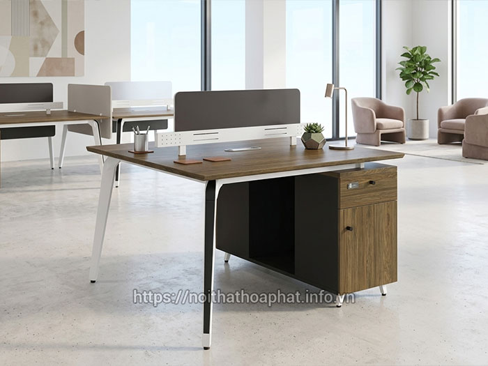 Cụm bàn làm việc có tủ tài liệu