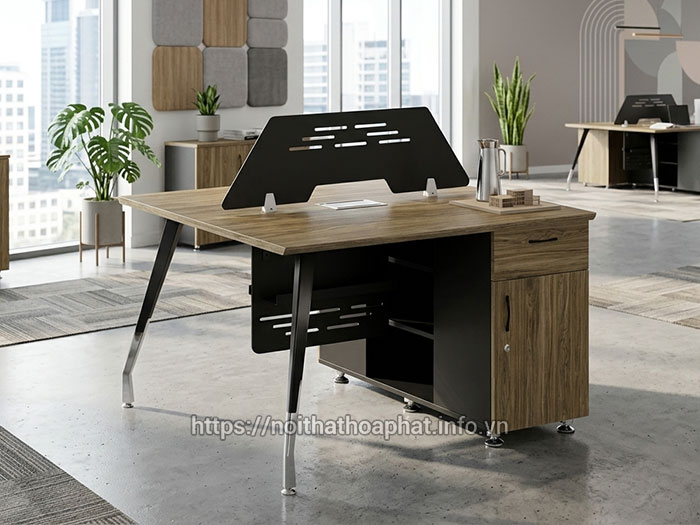 Cụm bàn làm việc có tủ tài liệu