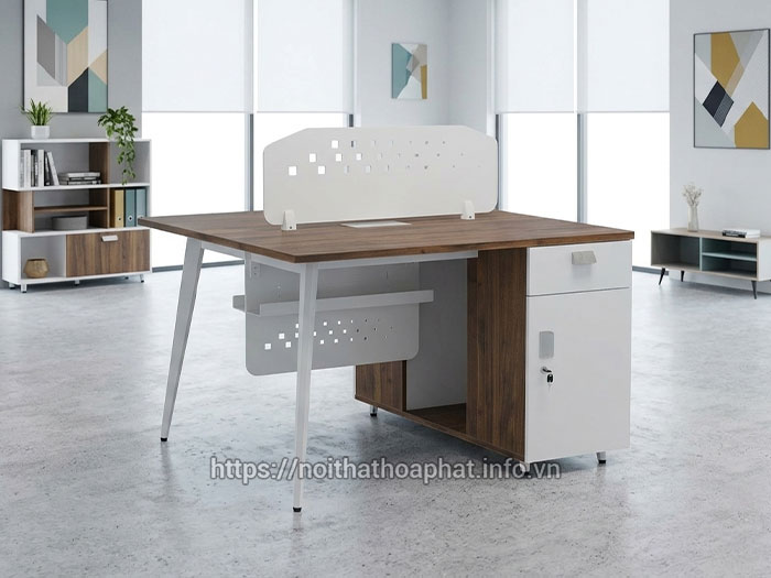 Cụm bàn làm việc có tủ tài liệu