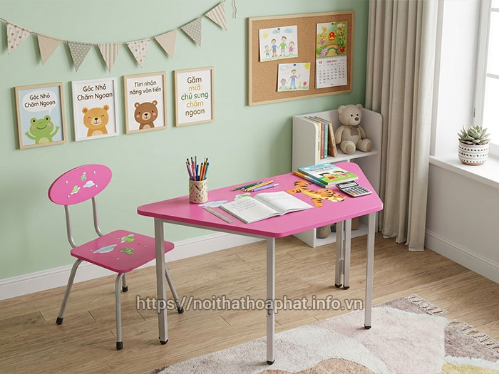 bàn học sinh cấp 1 tại nhà Hòa Phát
