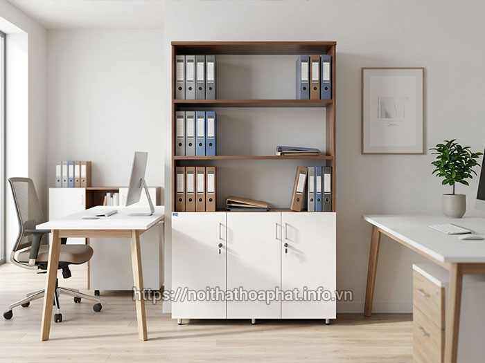 Tủ hồ sơ gỗ Melamine Hòa Phát