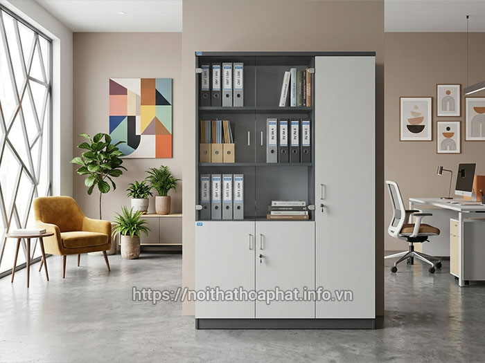 Tủ hồ sơ gỗ Melamine Hòa Phát